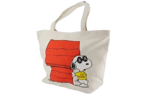 KAWS x Uniqlo x Peanuts "Snoopy Dog House" Tote Bag Beige