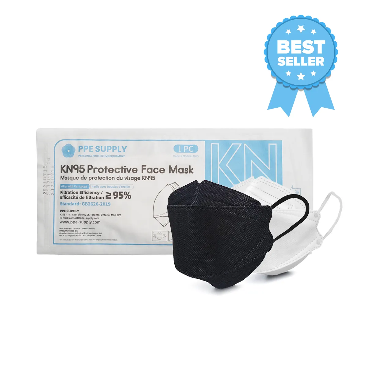 *KN95 Respirator Face Mask Individually Sealed (20PC)