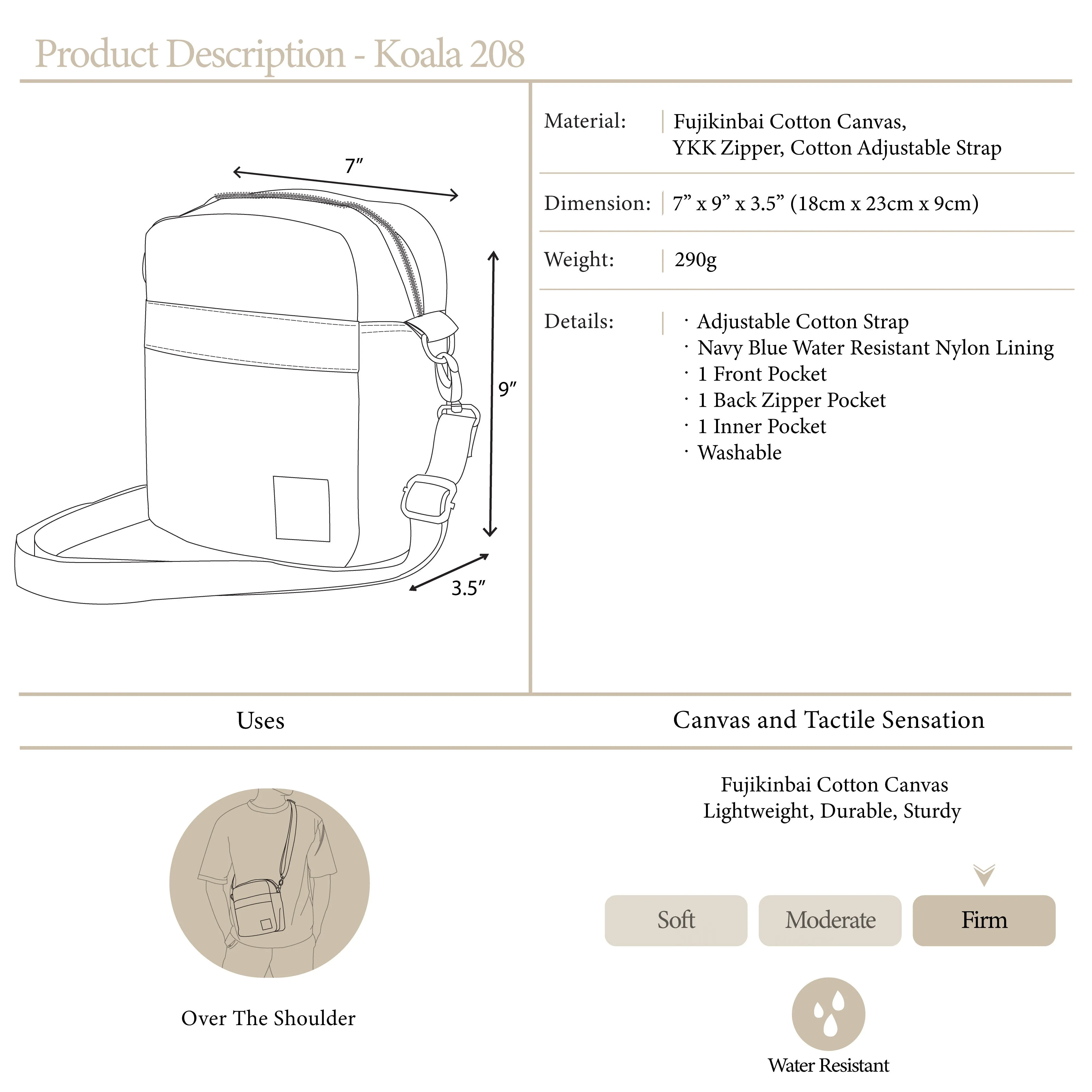 Koala 208 Navy Blue | Crossbody Bag