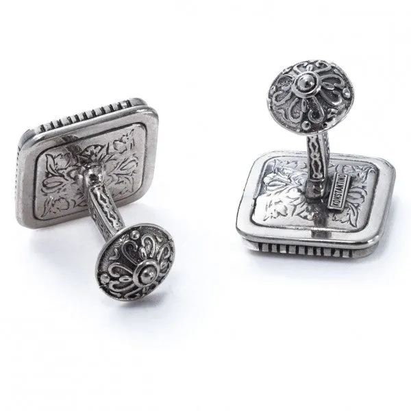 Konstantino Men's Sterling Silver Square Designer Cufflinks