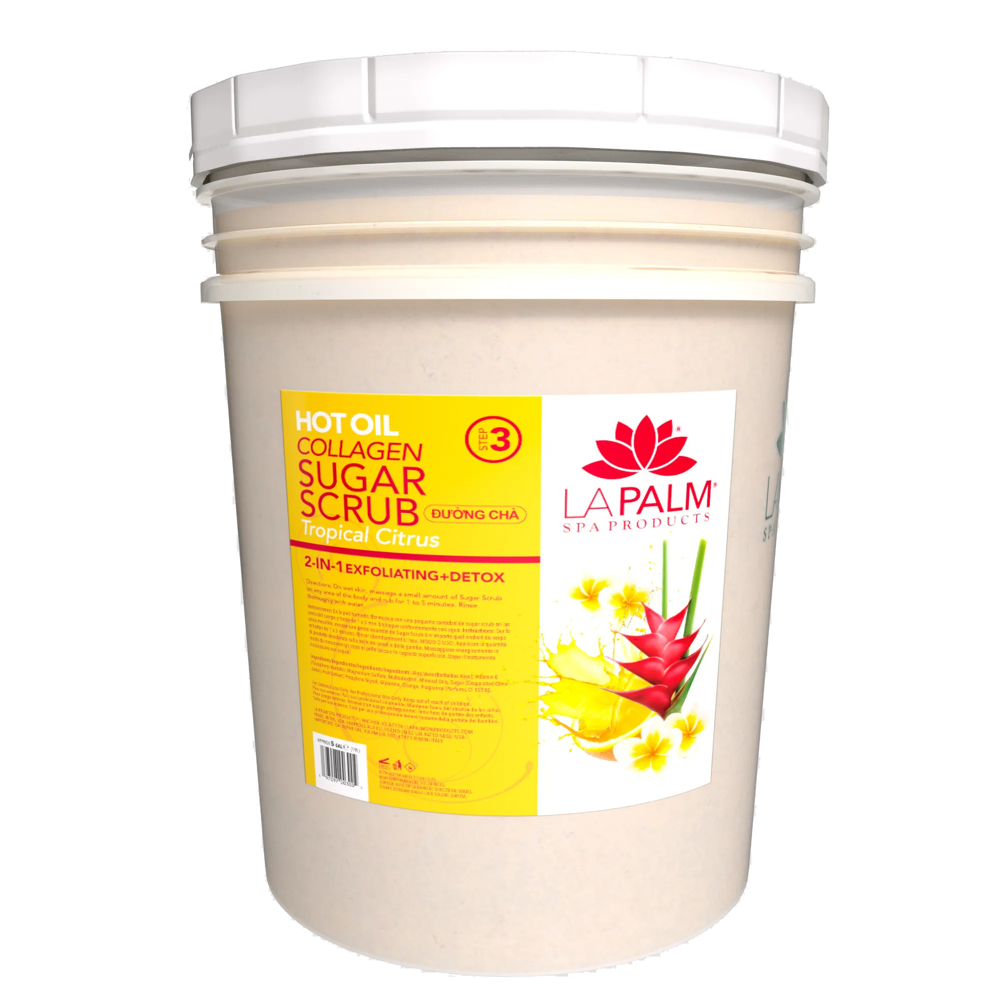 LAPALM Sugar Scrub Hot Oil Bucket - Tropical