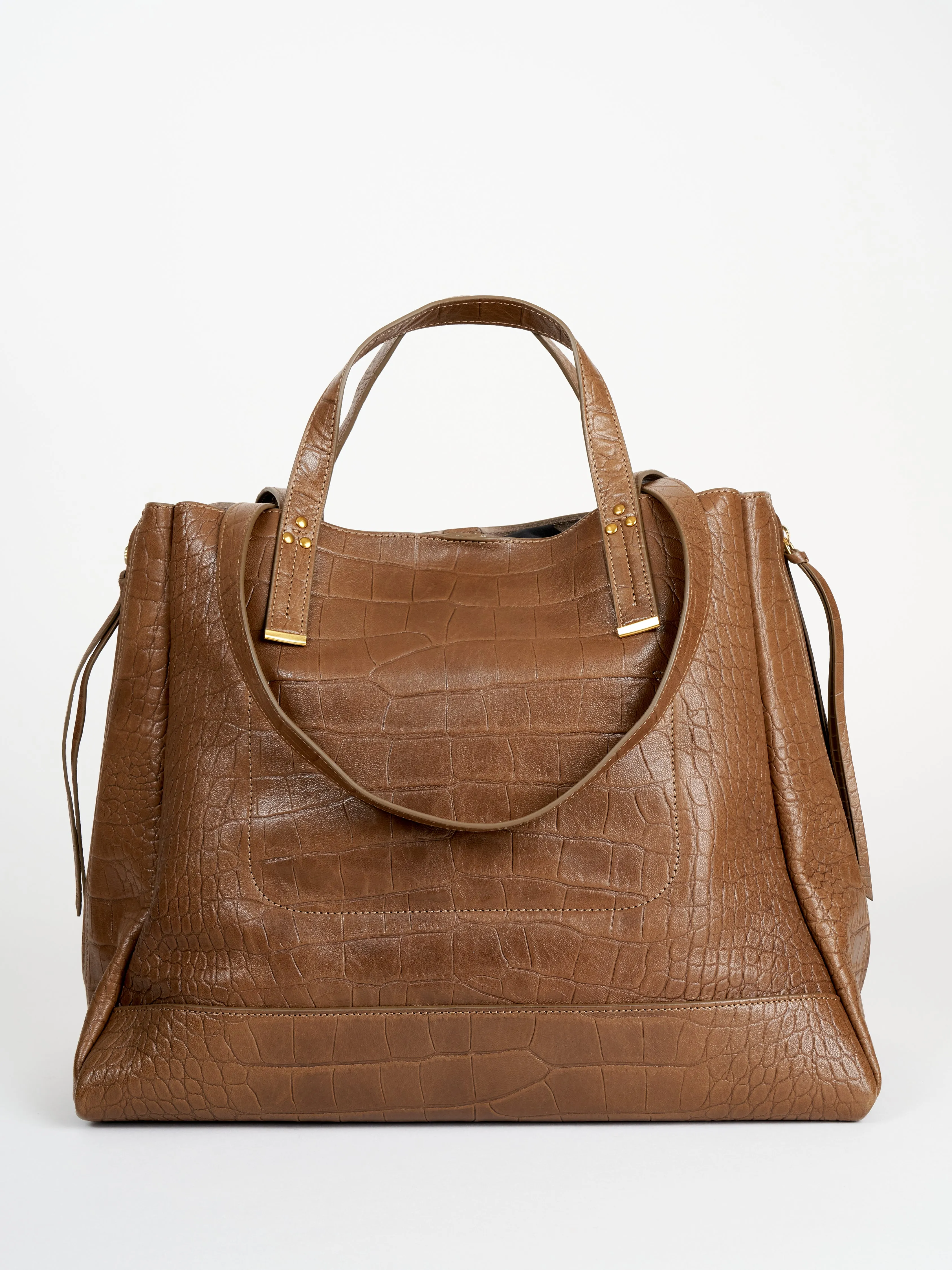 large georges bag - croco/kaki