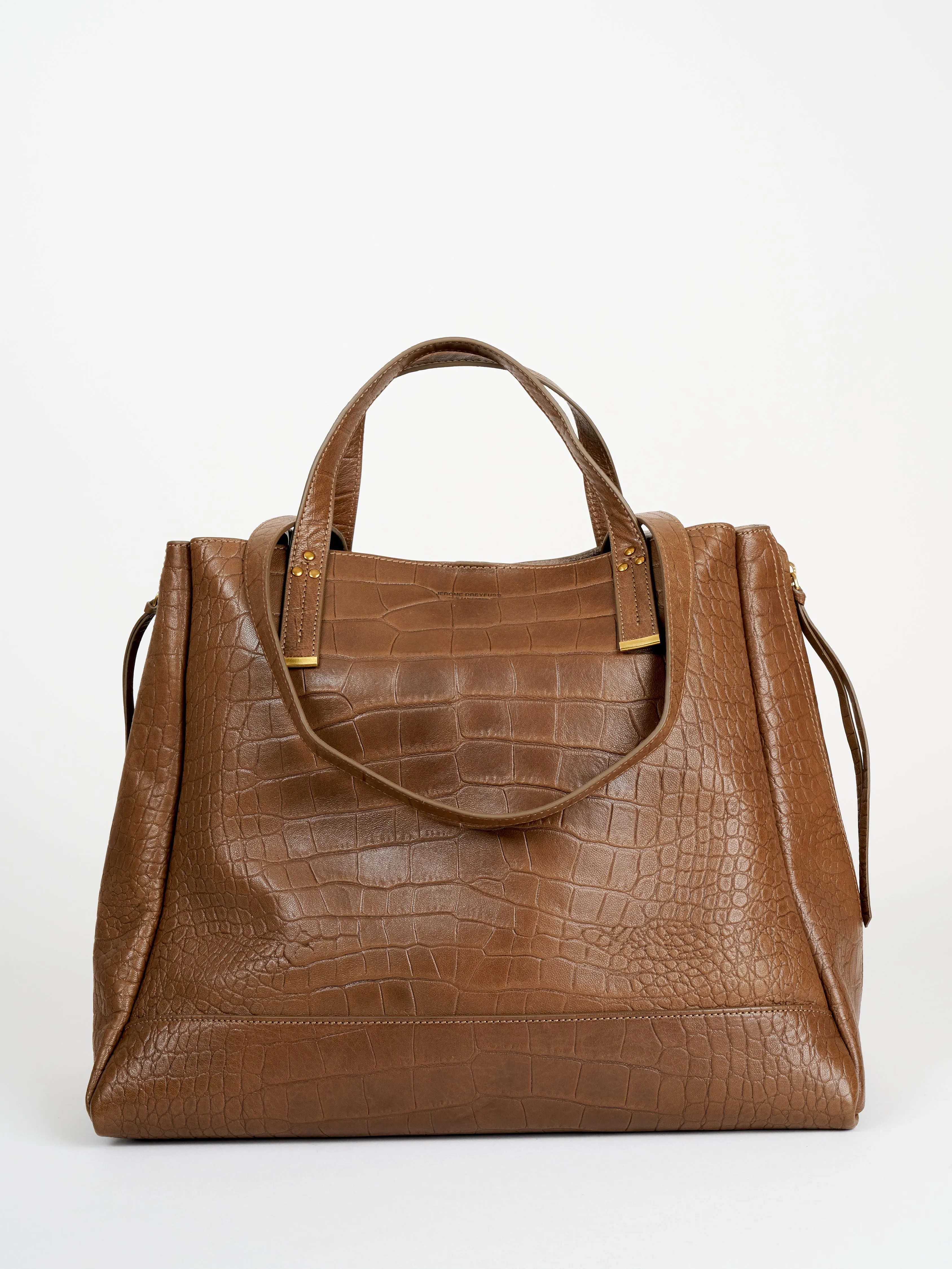 large georges bag - croco/kaki