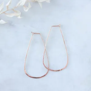 Large Horseshoe Hoop Earrings | Rose Gold Filled