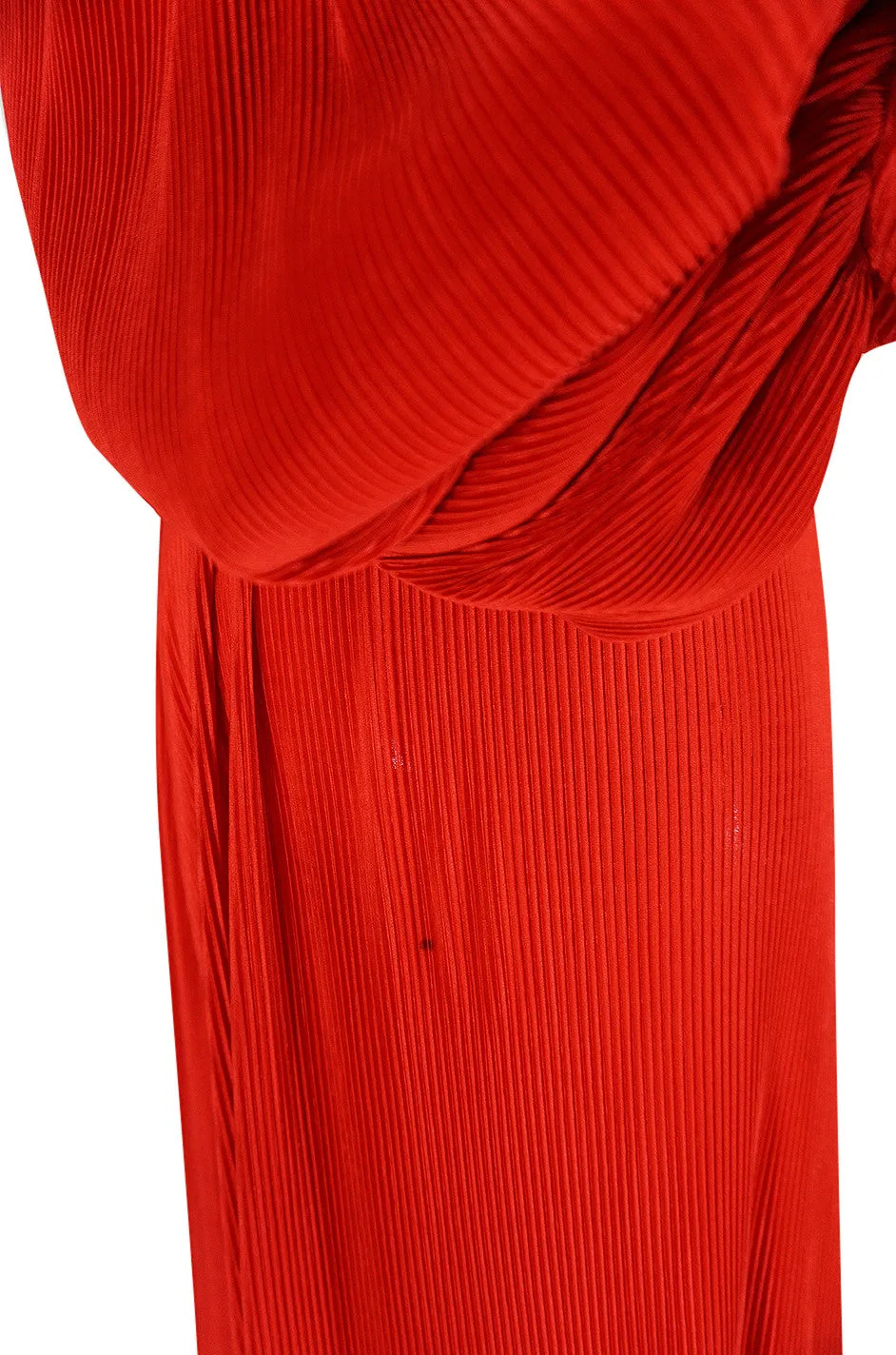 Late 1970s Loris Azzaro Couture Red Pant & Wrap Top