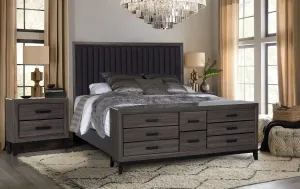 Laura Bed In Faux Marble Grey With Case