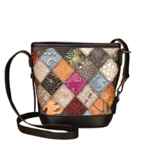 Leather Vintage Patchwork Crossbody
