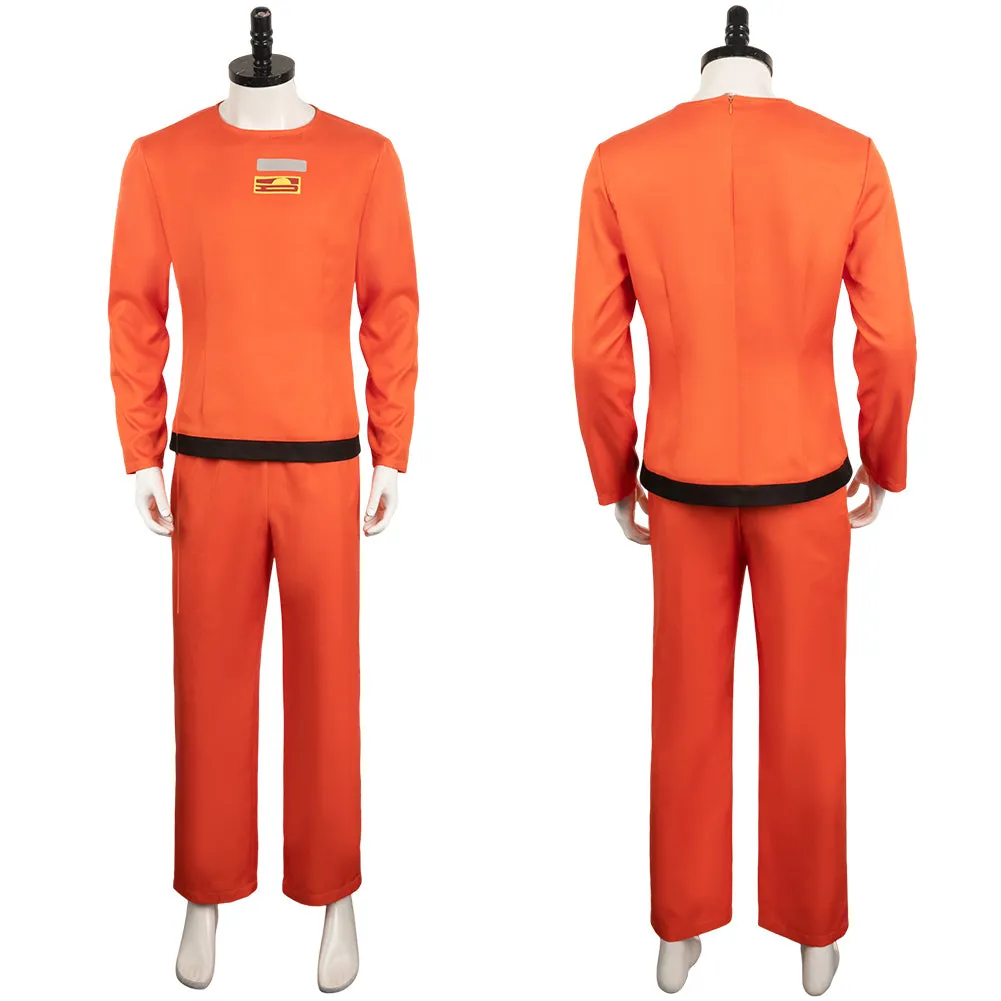 Lethal Company Game Orange Protective Suit Cosplay Costume