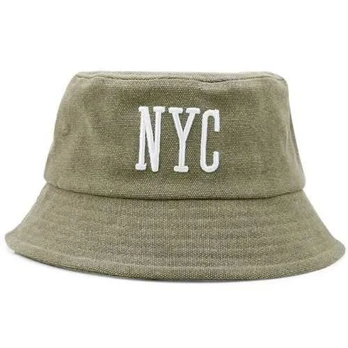 Letters Embellished Fisherman Hat - Olive Green