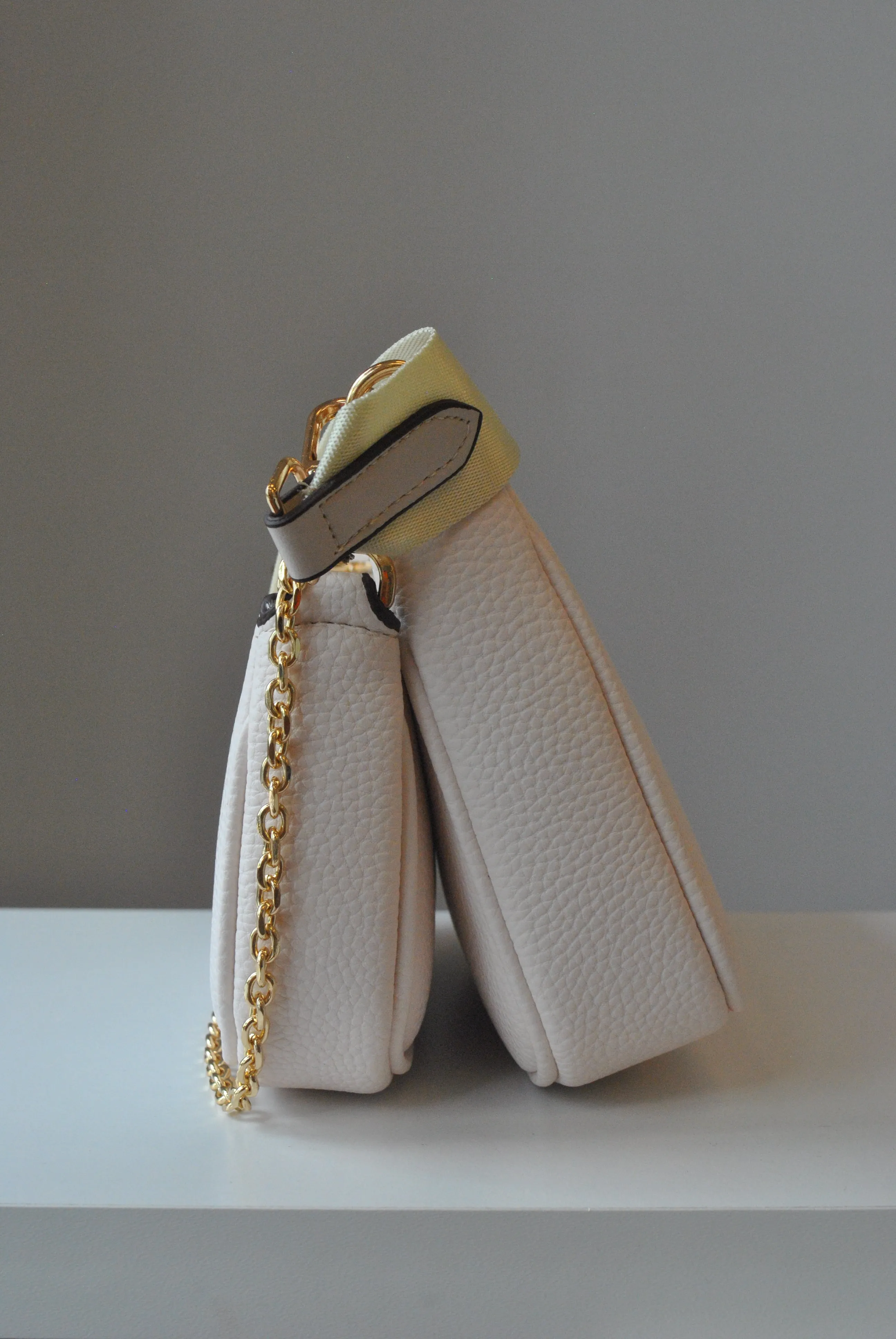 LIGHT BEIGE / PINK 3 IN 1 CROSSBODY BAG