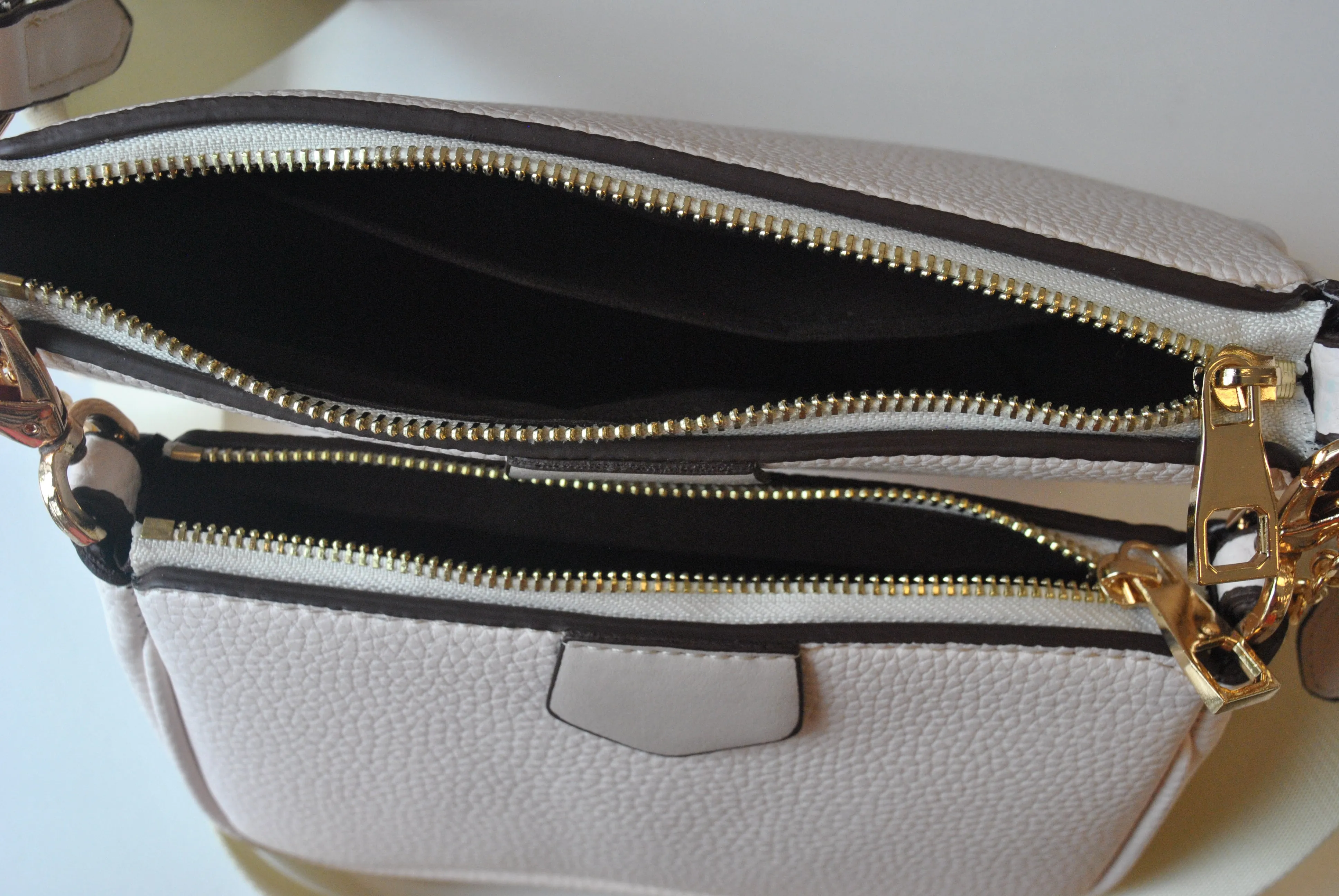 LIGHT BEIGE / PINK 3 IN 1 CROSSBODY BAG