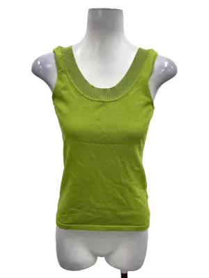 Lime Green U-Neck Knit Top OSN