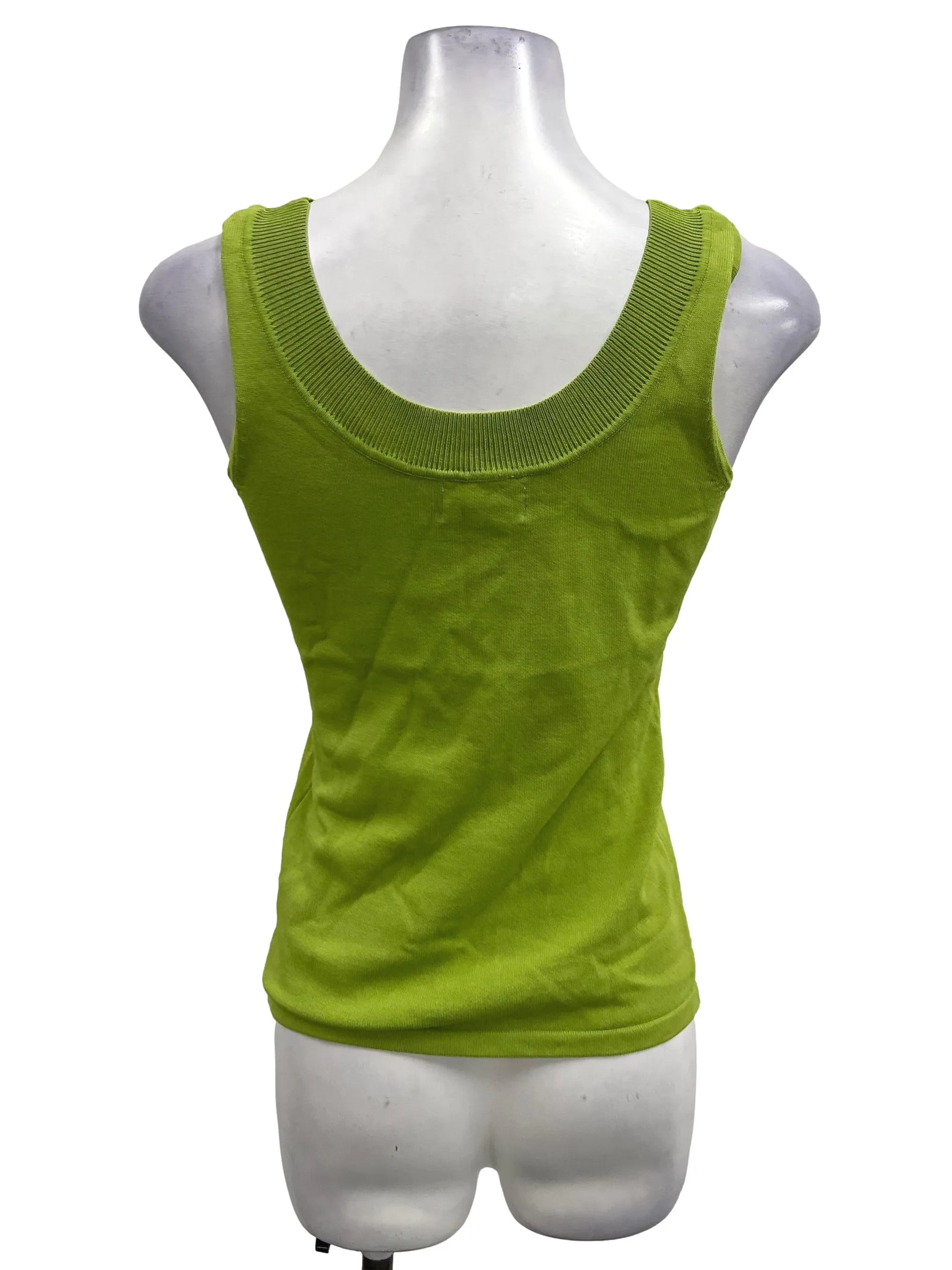 Lime Green U-Neck Knit Top OSN