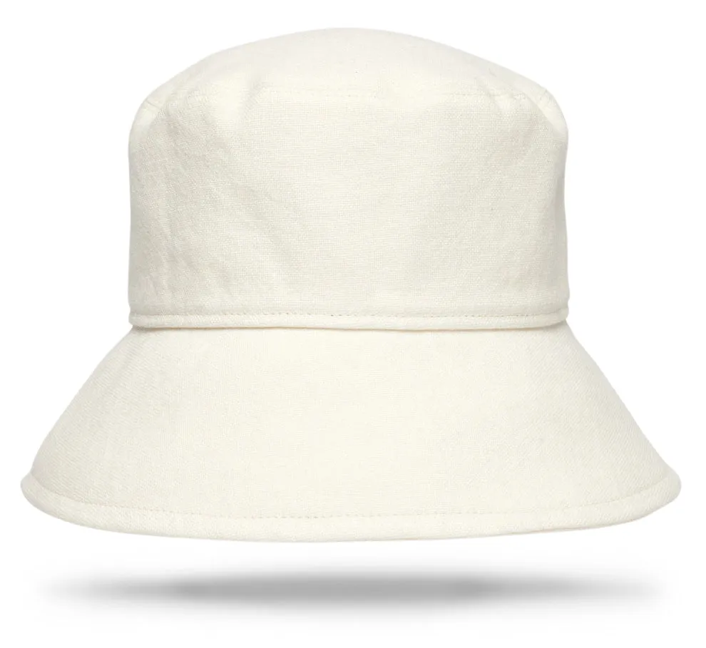 Linen Pearl Bucket Hat
