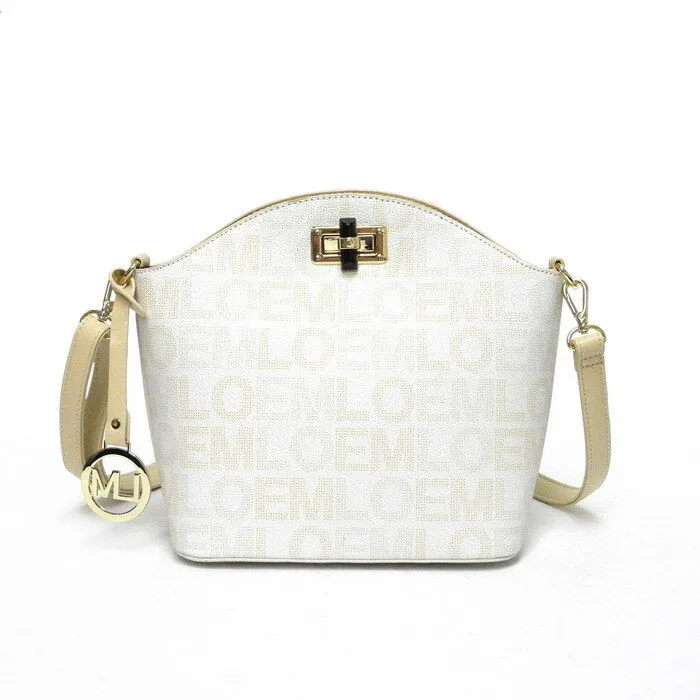 LOEM white crossbody shoulder messenger Bag handbag signature switch lock