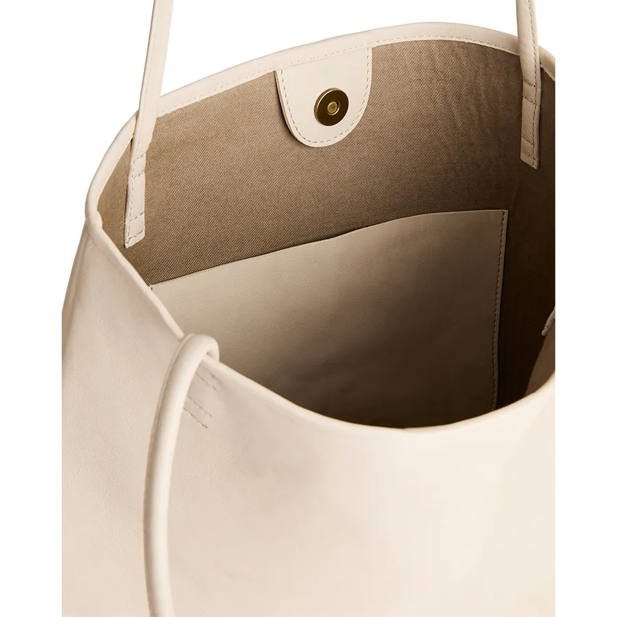 LOGAN TOTE - IVORY LEATHER