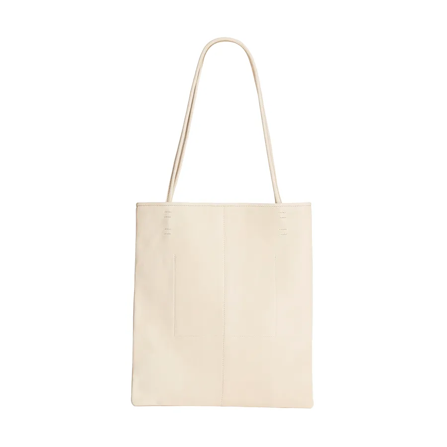 LOGAN TOTE - IVORY LEATHER