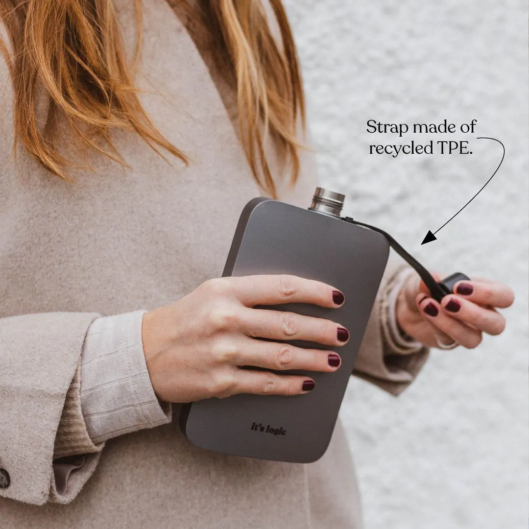logic bottle - flat stainless steel bottle