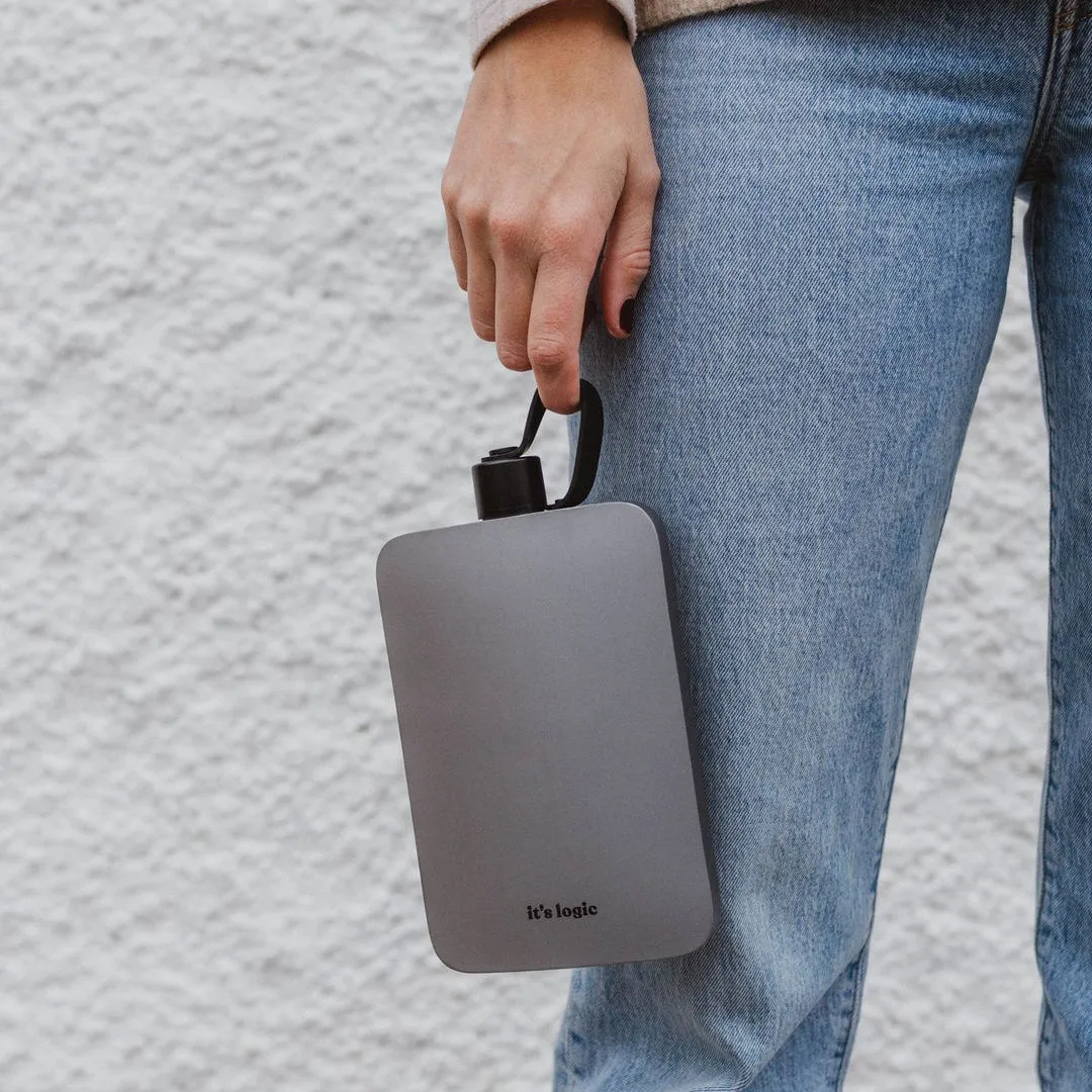 logic bottle - flat stainless steel bottle