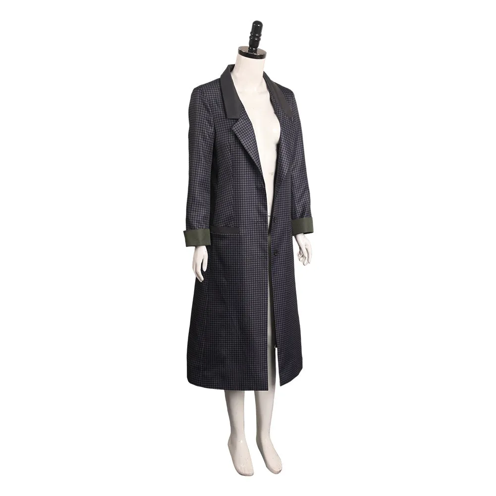 Loki Sylvie Houndstooth Coat Cosplay Costume Halloween Carnival Suit