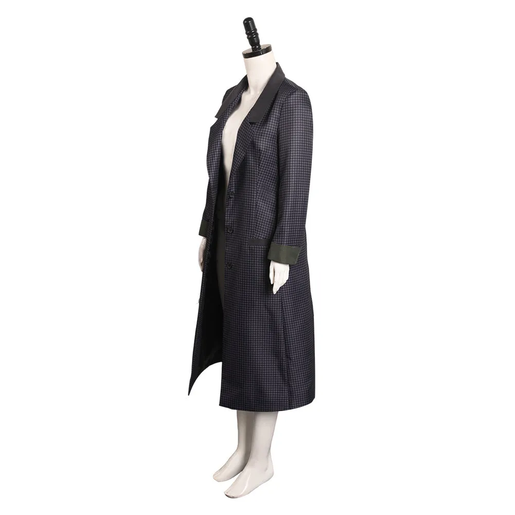 Loki Sylvie Houndstooth Coat Cosplay Costume Halloween Carnival Suit