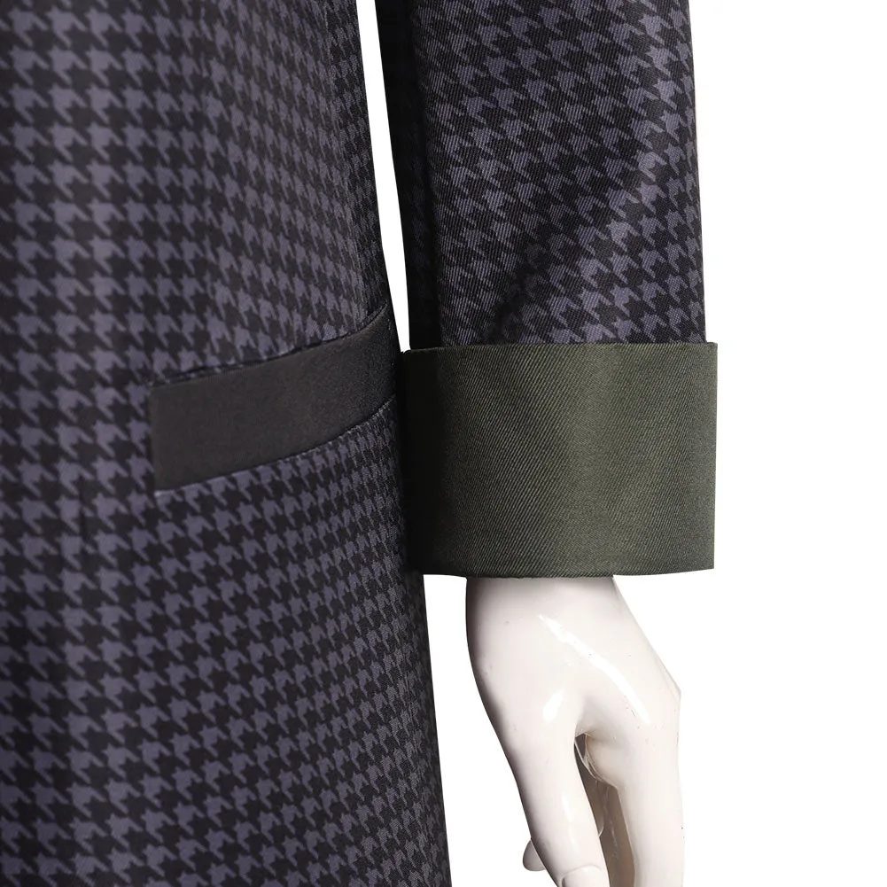 Loki Sylvie Houndstooth Coat Cosplay Costume Halloween Carnival Suit