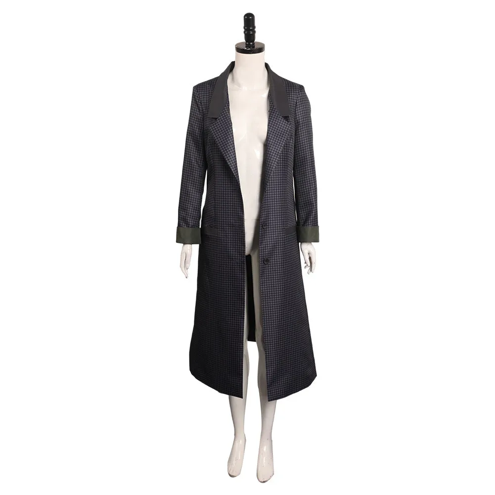 Loki Sylvie Houndstooth Coat Cosplay Costume Halloween Carnival Suit