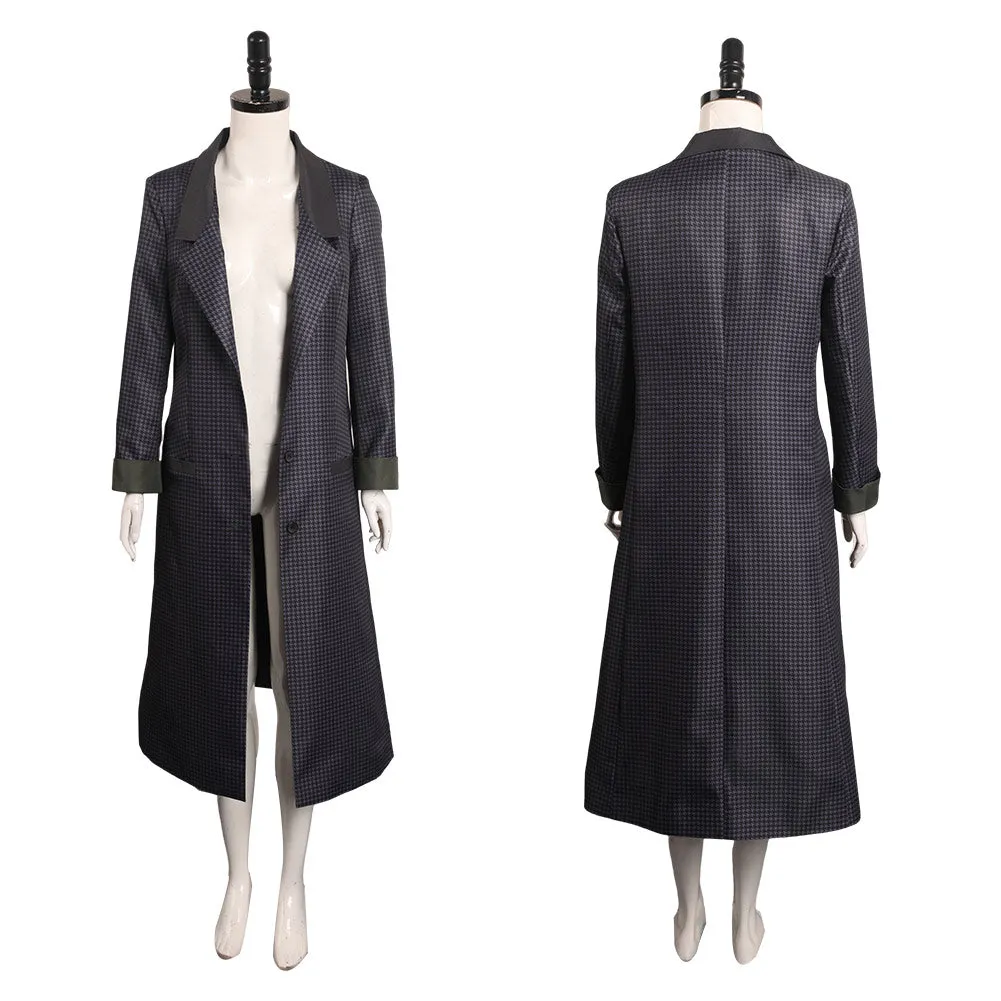 Loki Sylvie Houndstooth Coat Cosplay Costume Halloween Carnival Suit