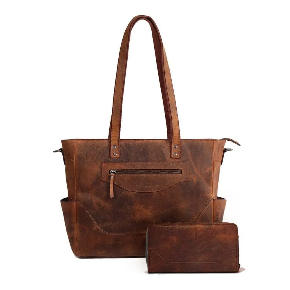Loretta Leather Tote   FREE Matching Wallet