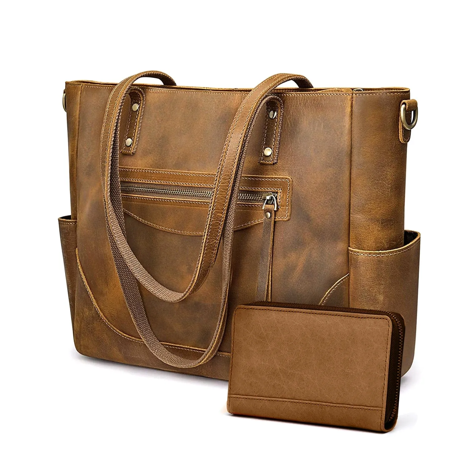 Loretta Leather Tote   FREE Matching Wallet