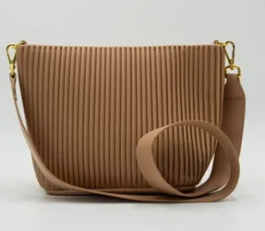 L'oro D'ora - Almeria Leather Pleated Crossbody Bag