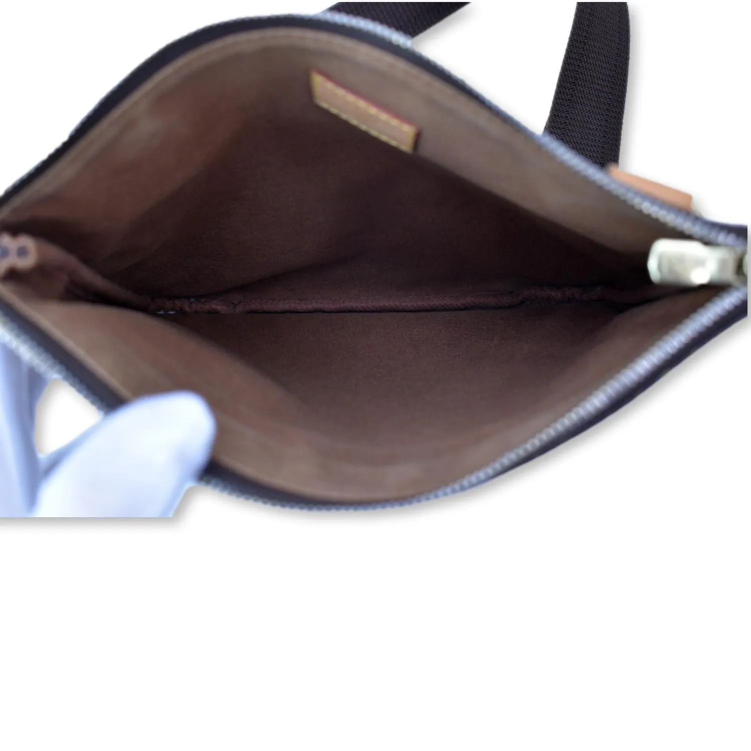 LOUIS VUITTON Bosphore Pochette Monogram Canvas Shoulder Bag Brown
