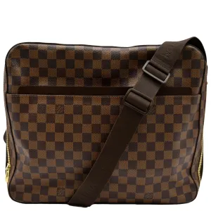 LOUIS VUITTON Dorsoduro Damier Ebene Messenger Crossbody Bag Brown