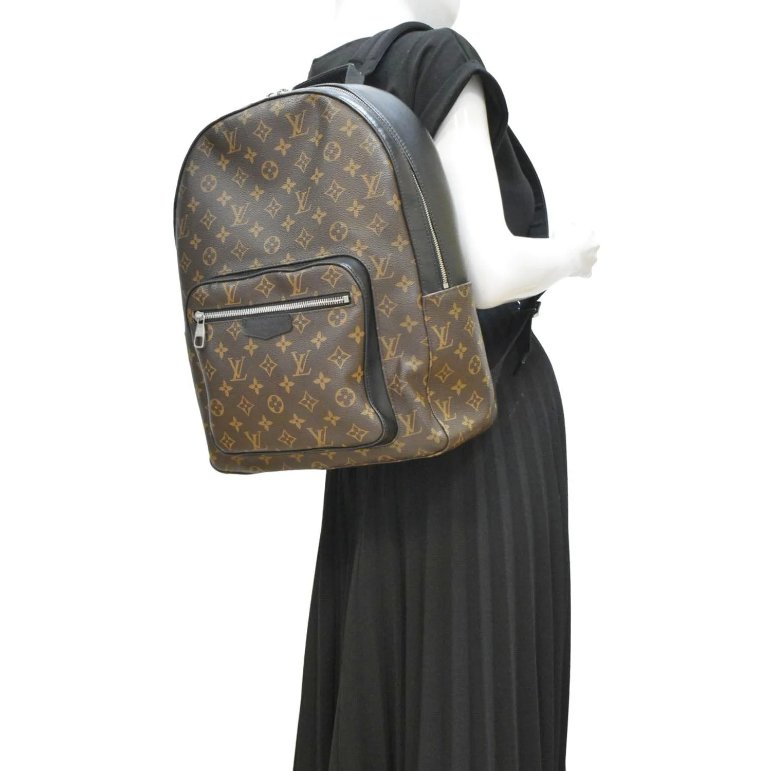 LOUIS VUITTON Josh Monogram Canvas Backpack Bag Brown