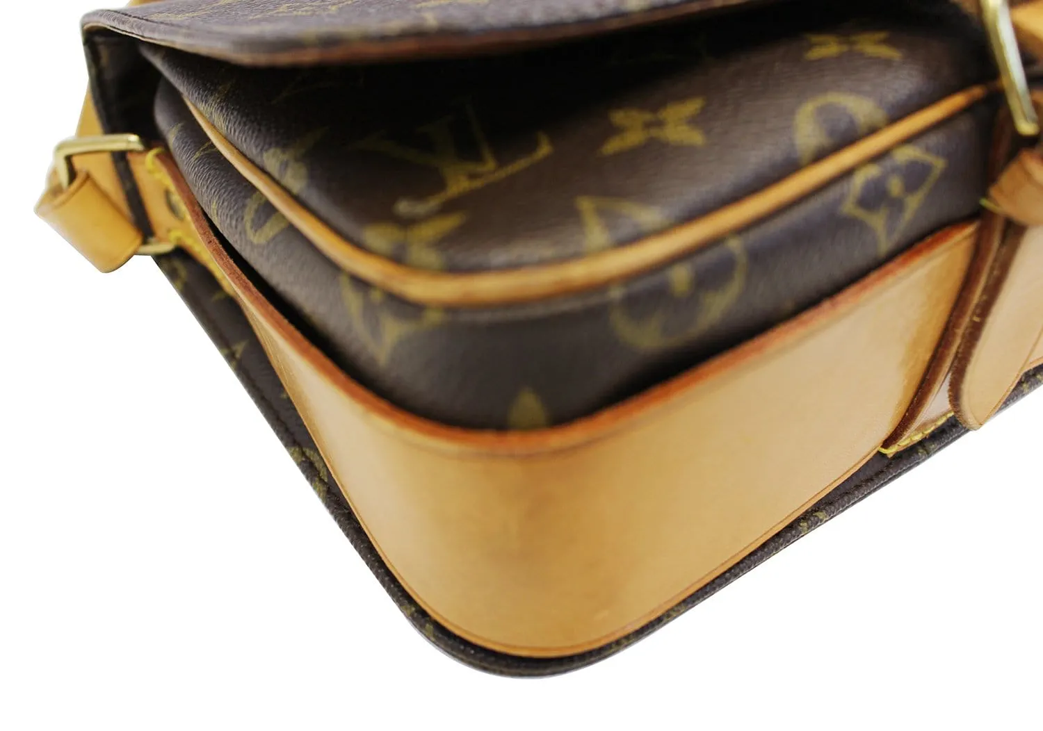 LOUIS VUITTON Monogram Brown Cartouchiere MM Messenger Bag