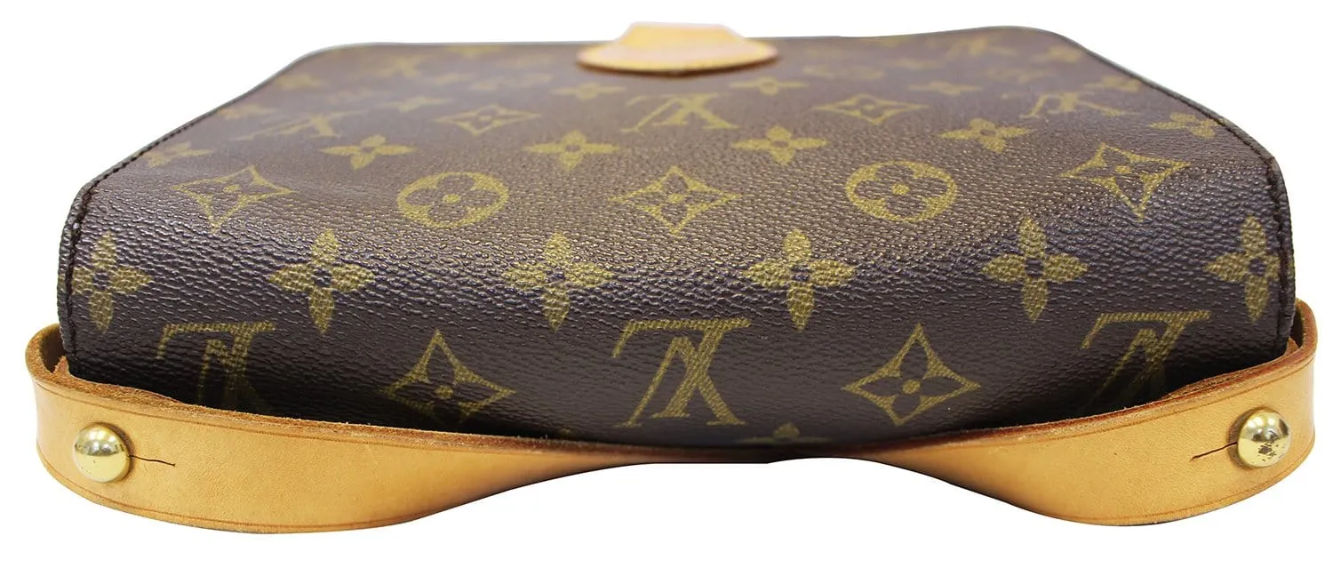 LOUIS VUITTON Monogram Brown Cartouchiere MM Messenger Bag