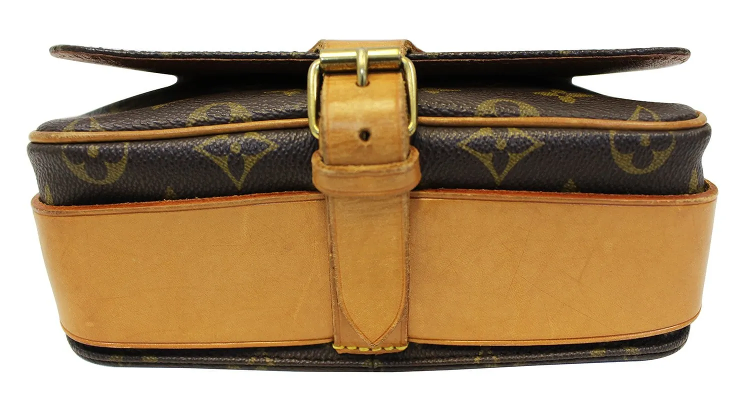 LOUIS VUITTON Monogram Brown Cartouchiere MM Messenger Bag