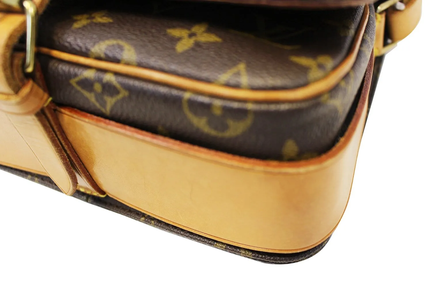 LOUIS VUITTON Monogram Brown Cartouchiere MM Messenger Bag