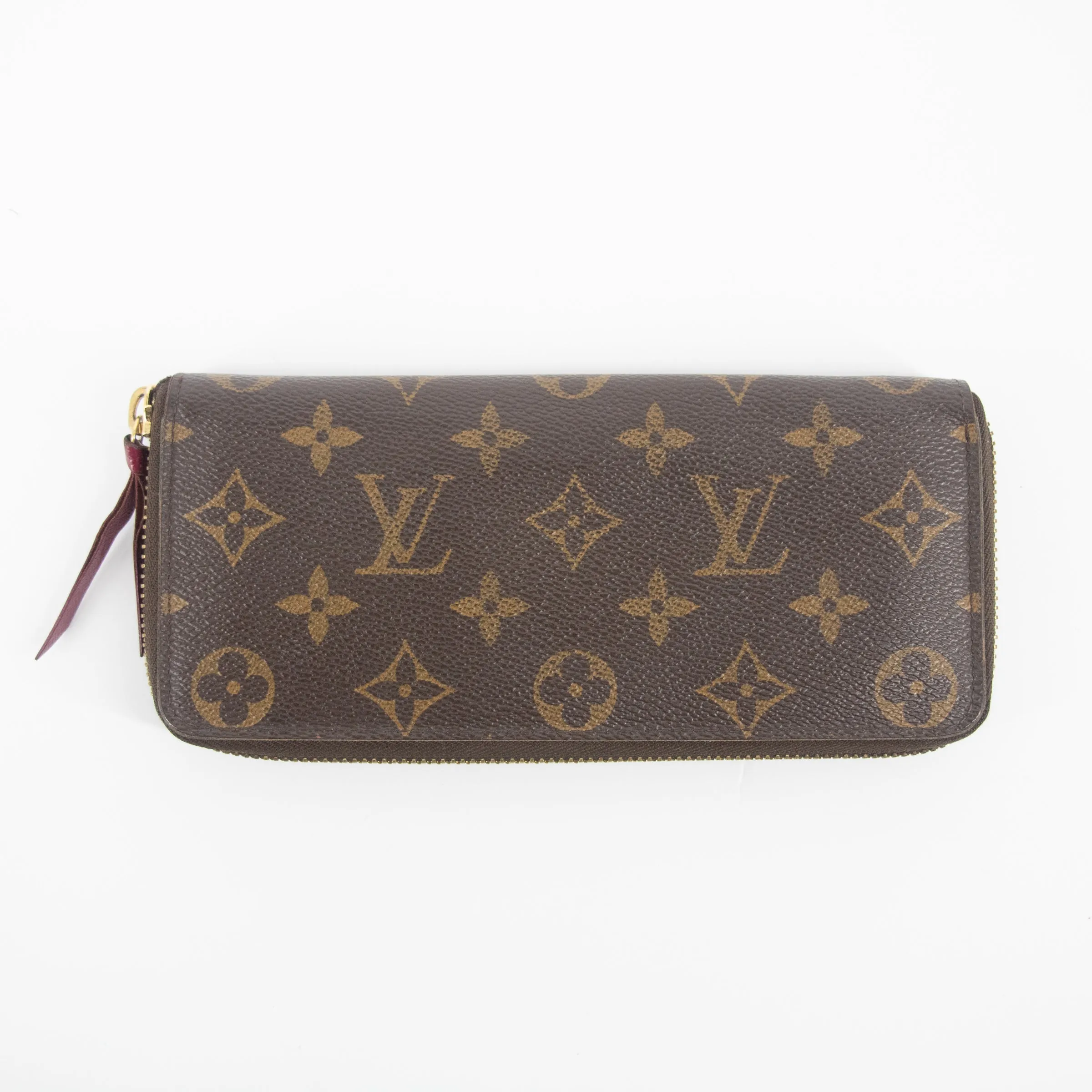 Louis Vuitton Monogram Canvas Clemence Wallet w/ Fuchsia Interior  #2184
