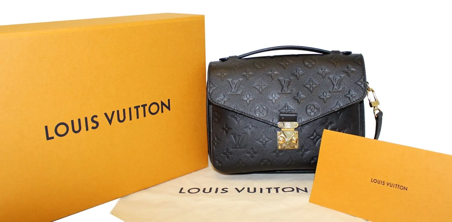 LOUIS VUITTON Monogram Empreinte Metis Pochette Crossbody Bag Noir