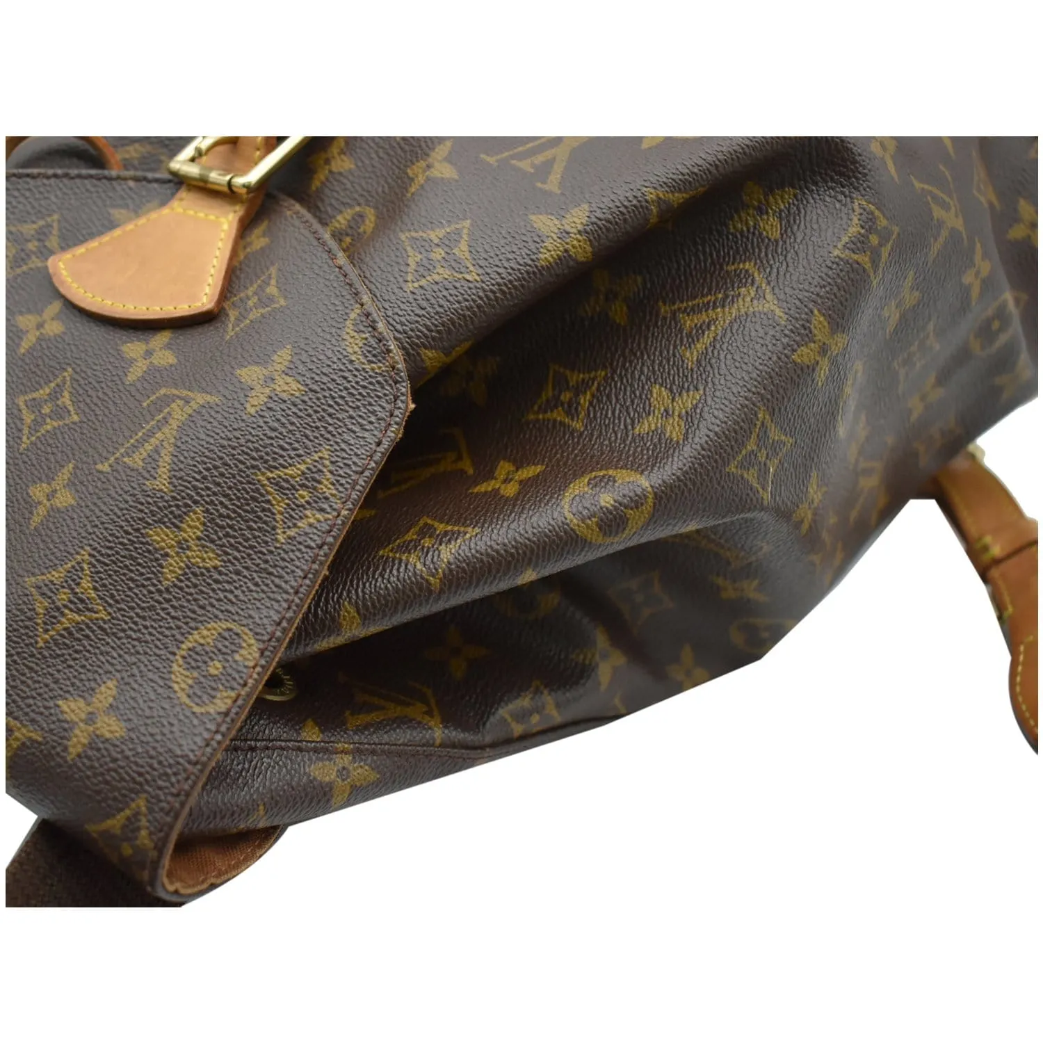 LOUIS VUITTON Montsouris GM Monogram Canvas Backpack Bag Brown