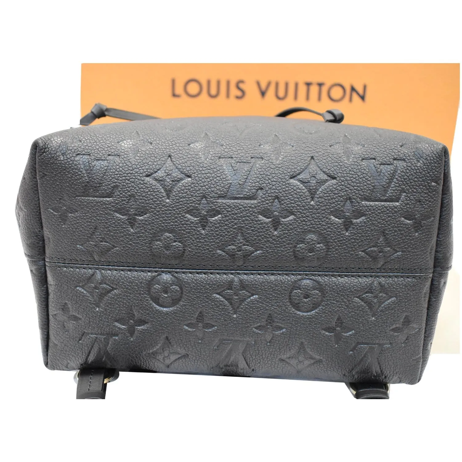 LOUIS VUITTON Montsouris Monogram Empreinte Leather Backpack Black