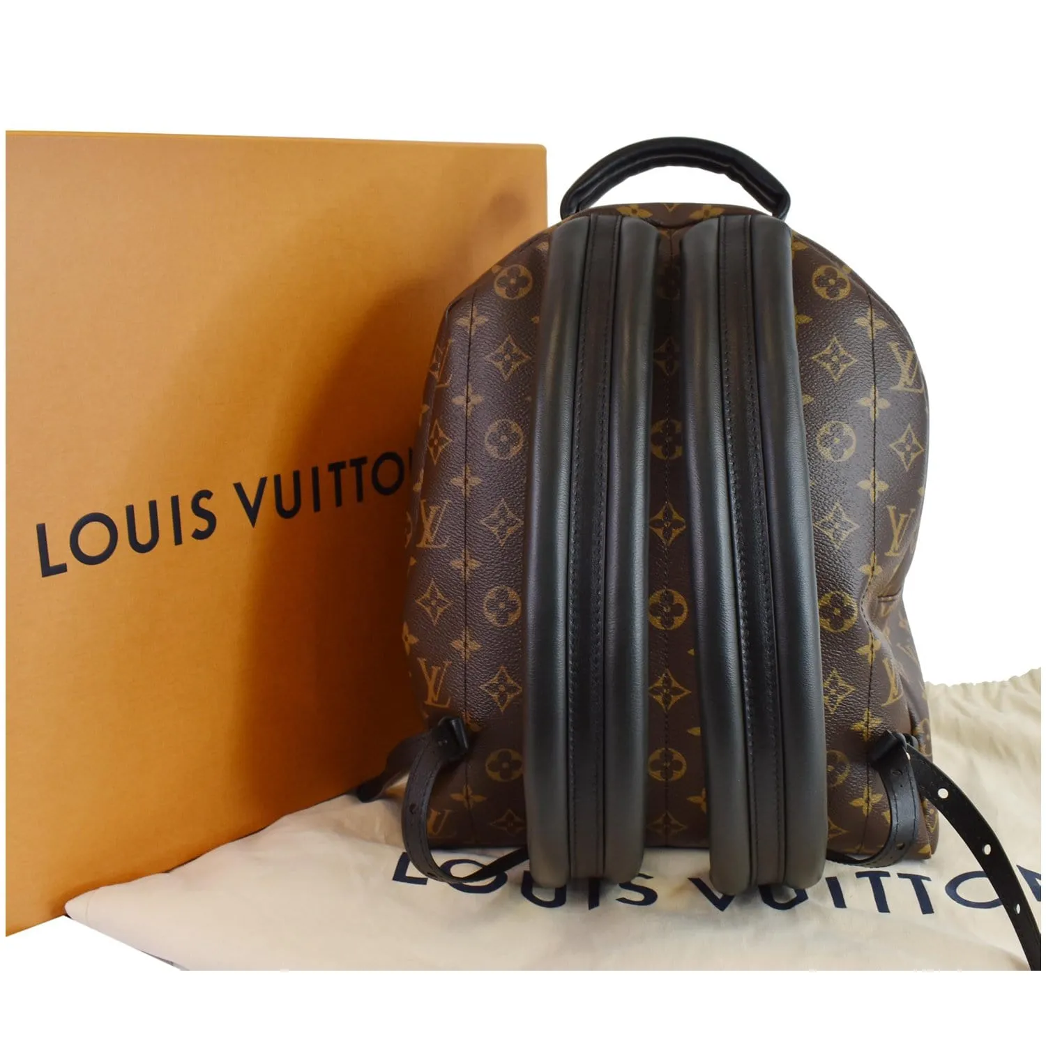 LOUIS VUITTON Palm Springs MM Monogram Canvas Backpack Bag Brown