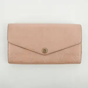 Louis Vuitton Pink Monogram Empreinte Portefeuille Sarah Wallet  #2650