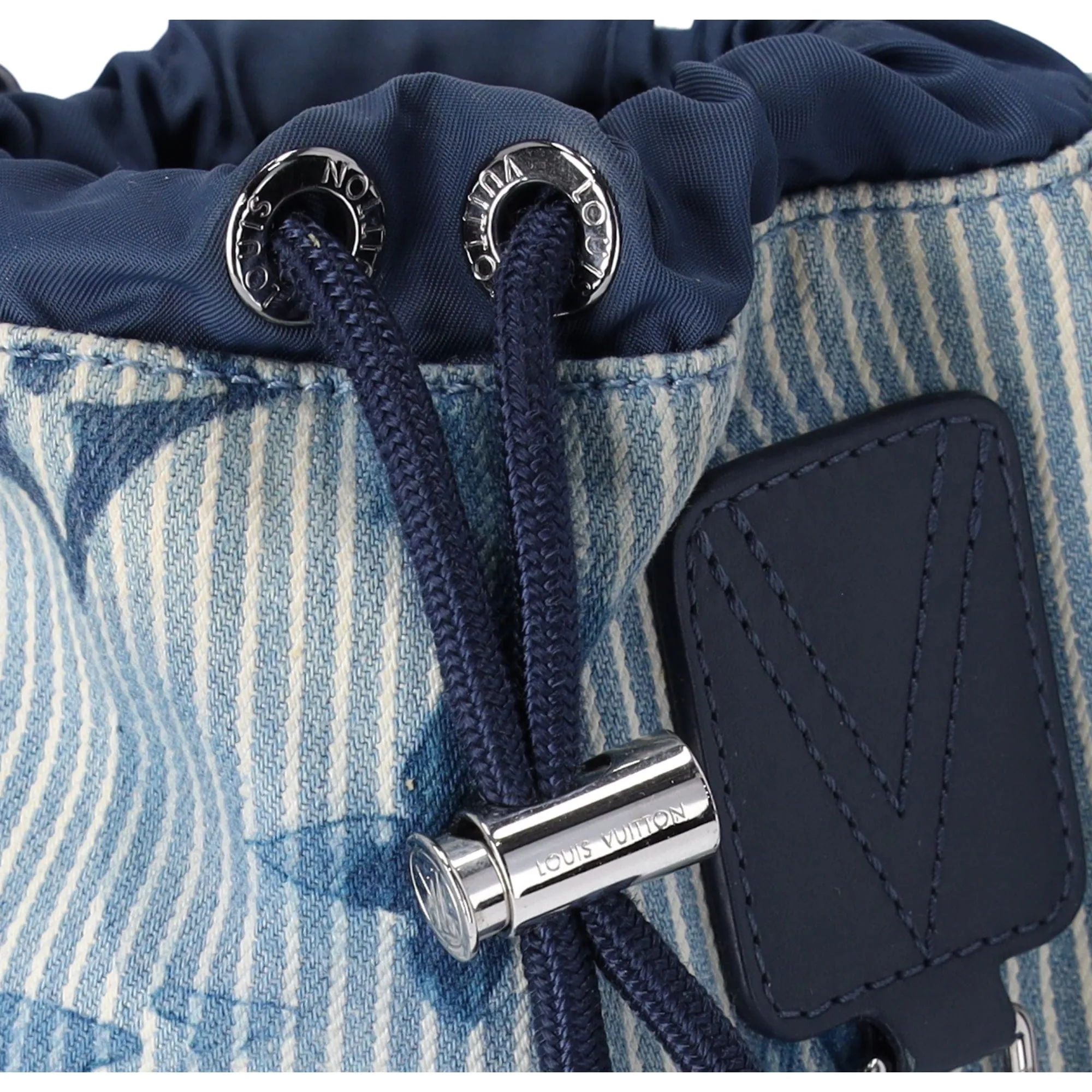 Louis Vuitton Sac Marin Bucket Bag Watercolor Summer Collection Denim M57830