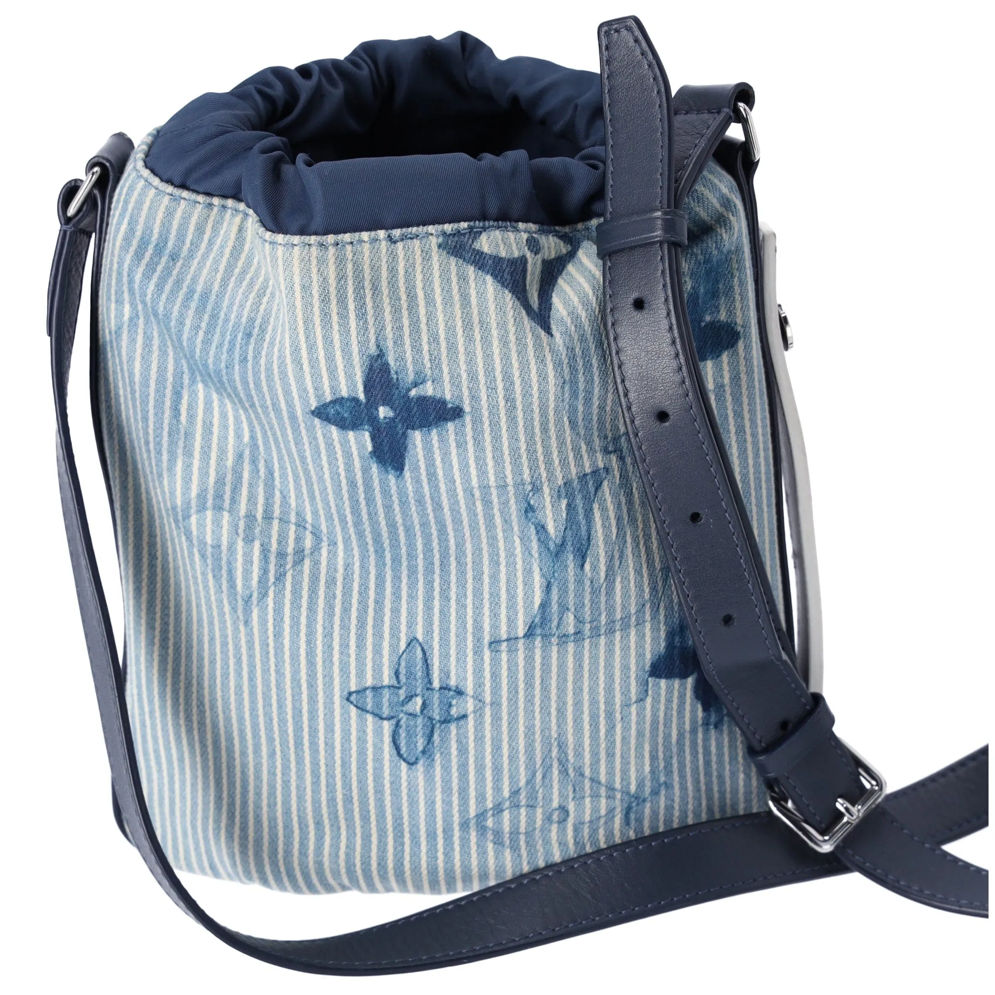 Louis Vuitton Sac Marin Bucket Bag Watercolor Summer Collection Denim M57830