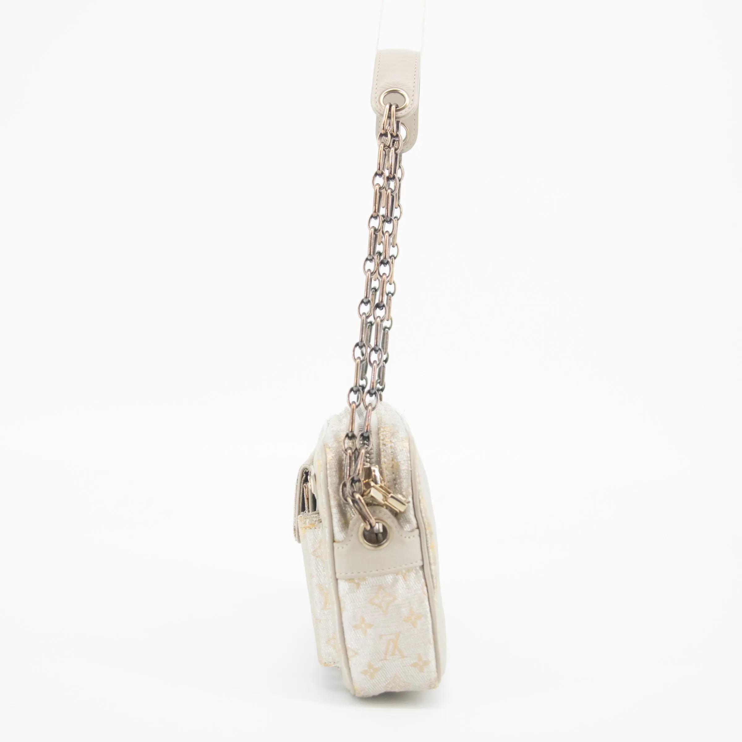 Louis Vuitton Silver Monogram Shine McKenna Shoulder Bag  #2408