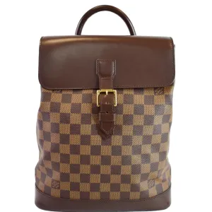 LOUIS VUITTON Soho Damier Ebene Backpack Bag Brown