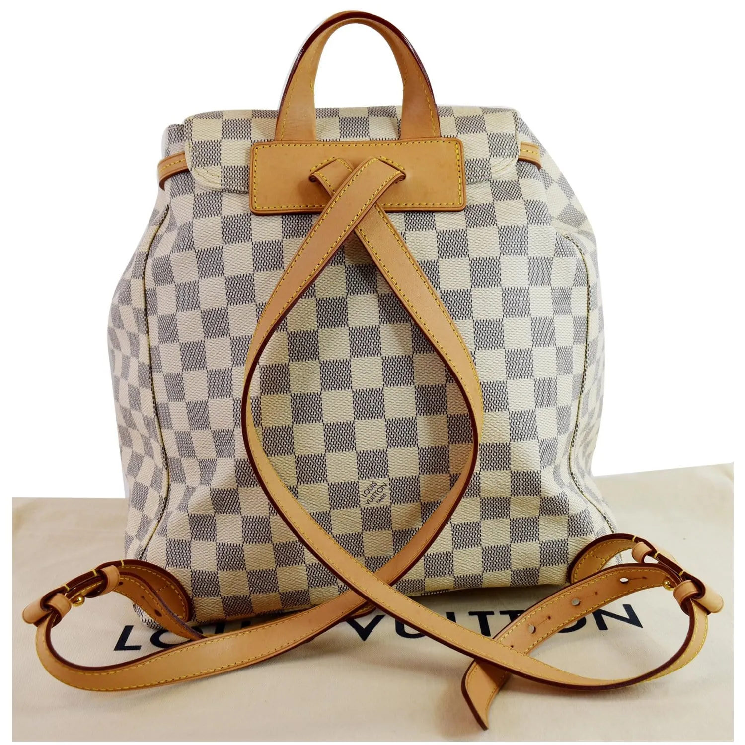 LOUIS VUITTON Sperone Damier Azur Backpack Bag White