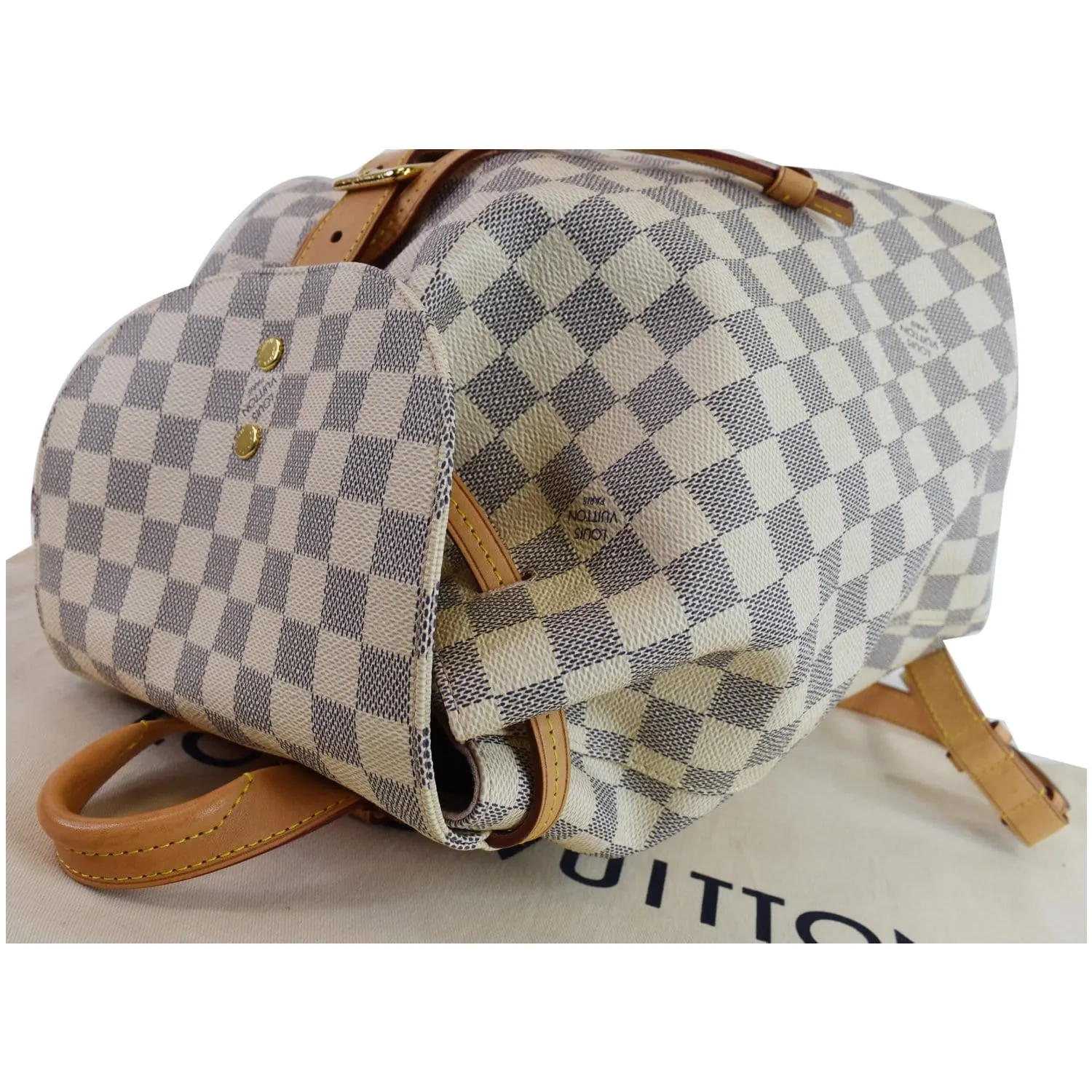 LOUIS VUITTON Sperone Damier Azur Backpack Bag White